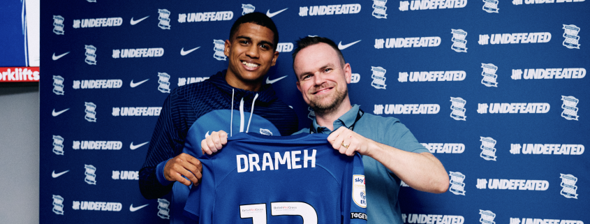 An image featuring Chris Bagnall of CPI and Codey Drame of Birmingham City